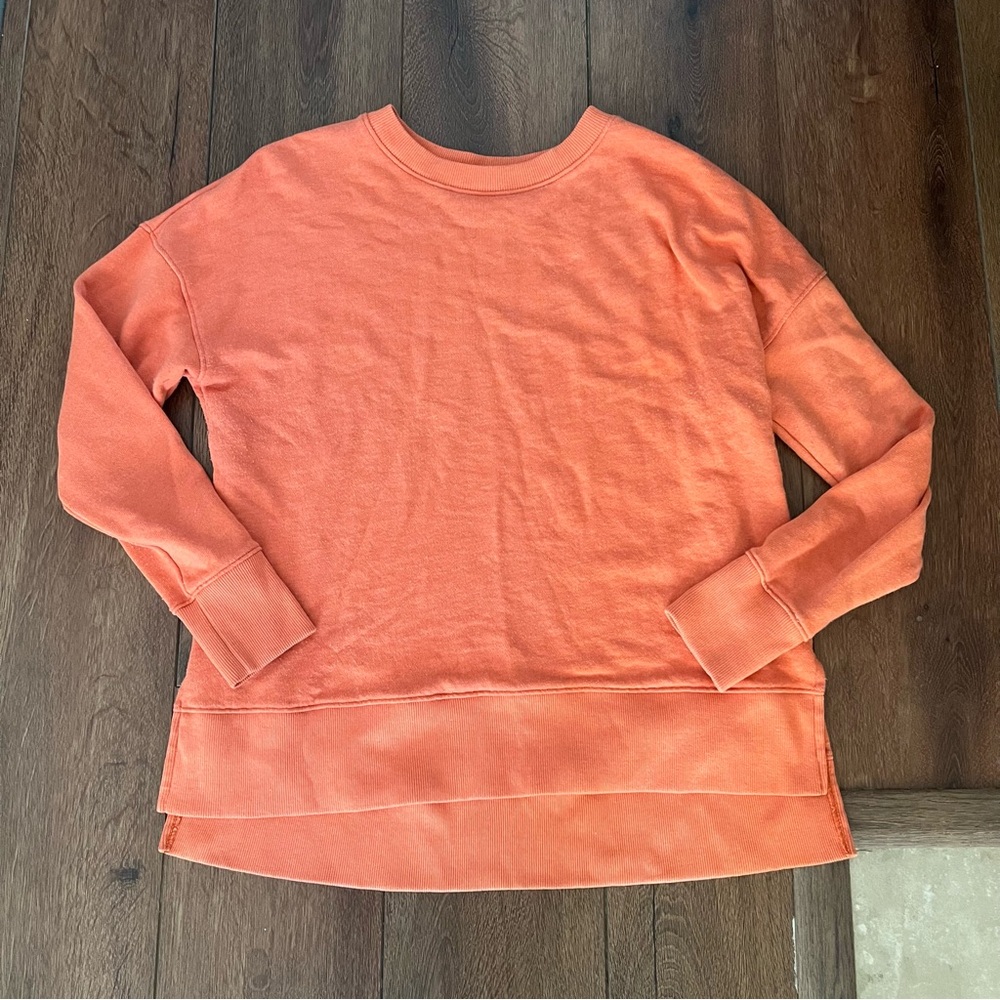 Time and Tru orange pullover sweater, medium